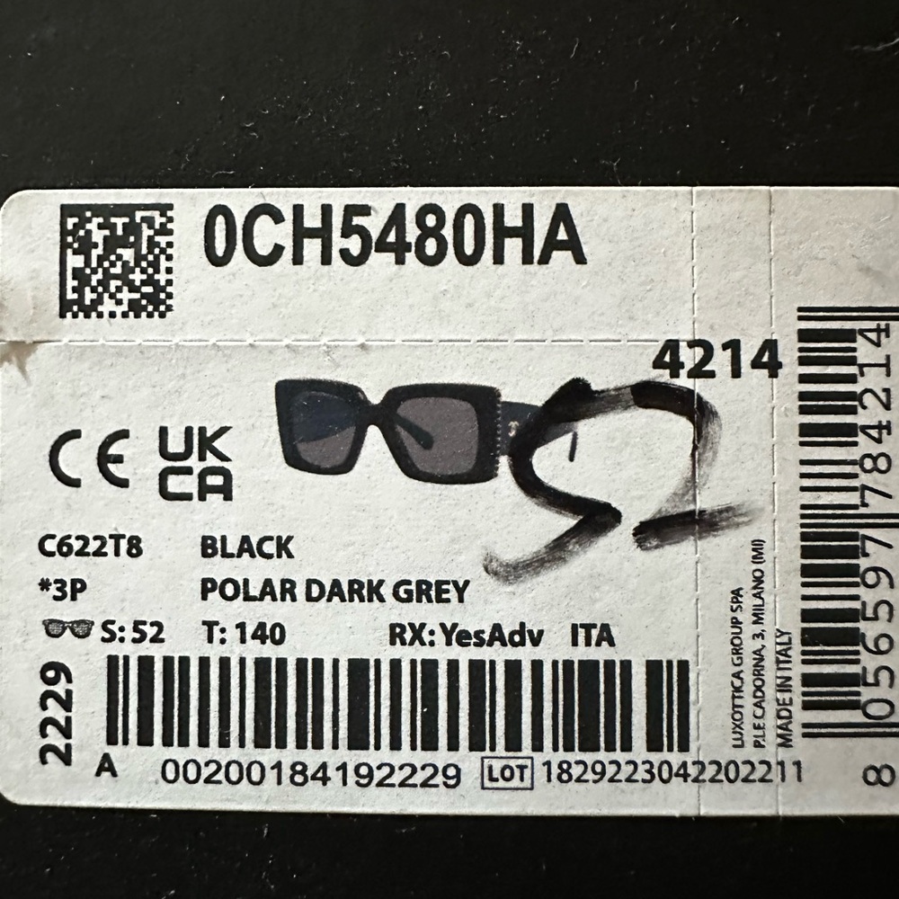 CHANEL Black Pearl-Trim Oversized Square Sunglasses - Picture 4 of 4